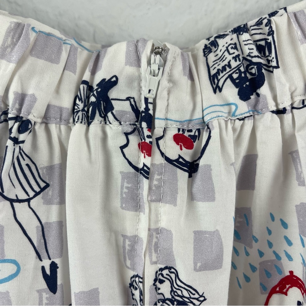 ModCloth Dog Umbrella Graphic City Skirt Sz M - Picture 8 of 11